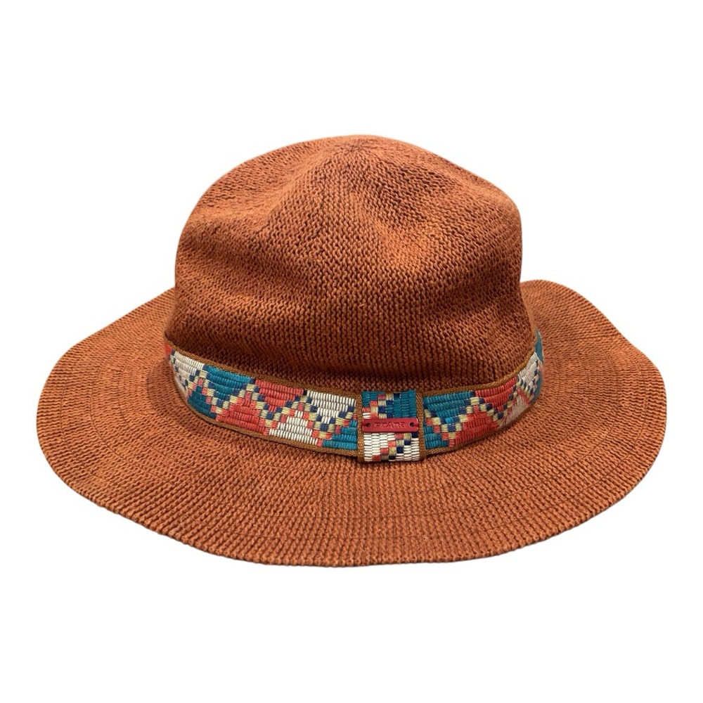 prAna Women's Cybil Knit Fedora Hat Cork Brown